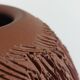 Vintage mid-century brutalist sgraffito ceramic vase