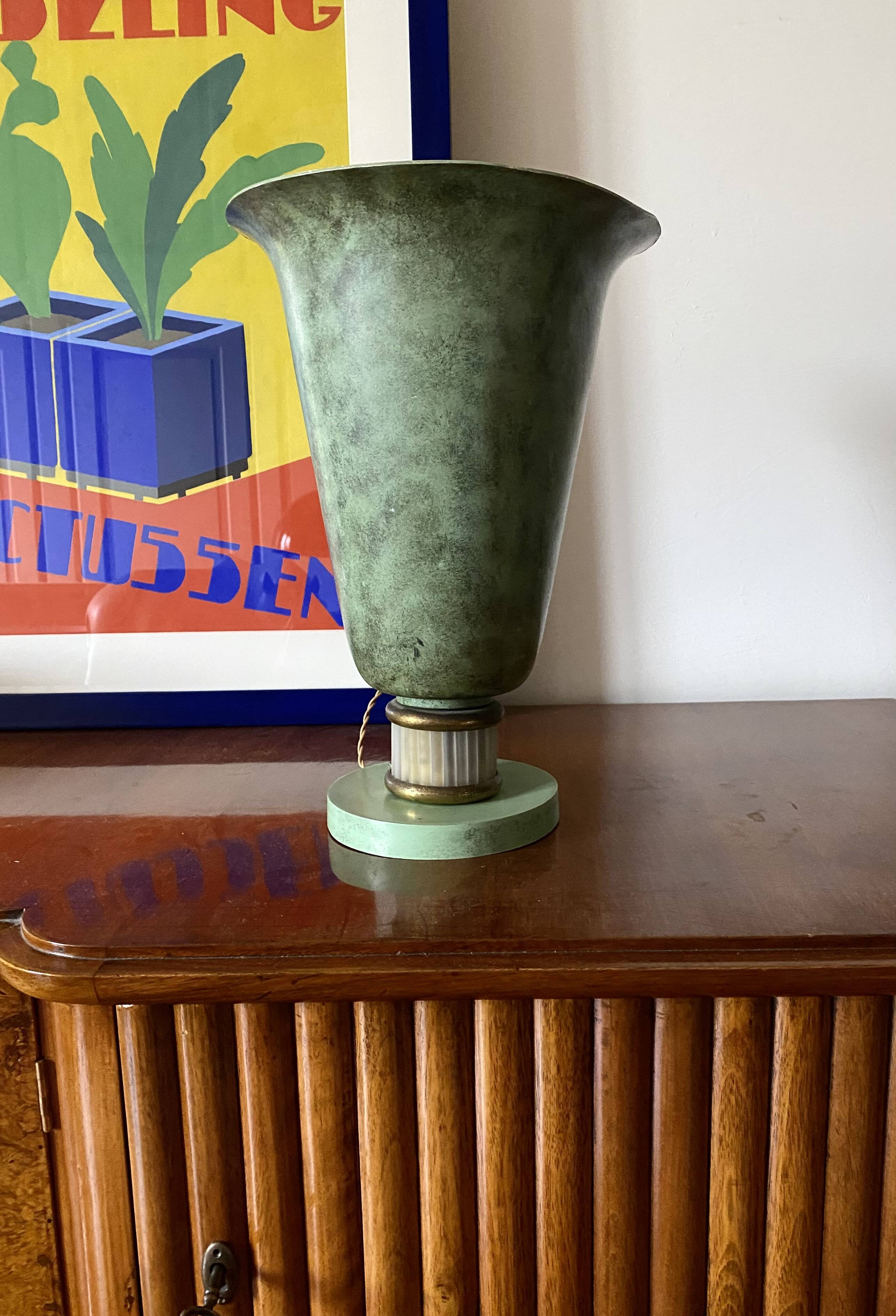 Art Deco Table Lamp attributed to Edmond Etling, France, ca. 1920s