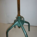 Wooden and metal industrial screw stool