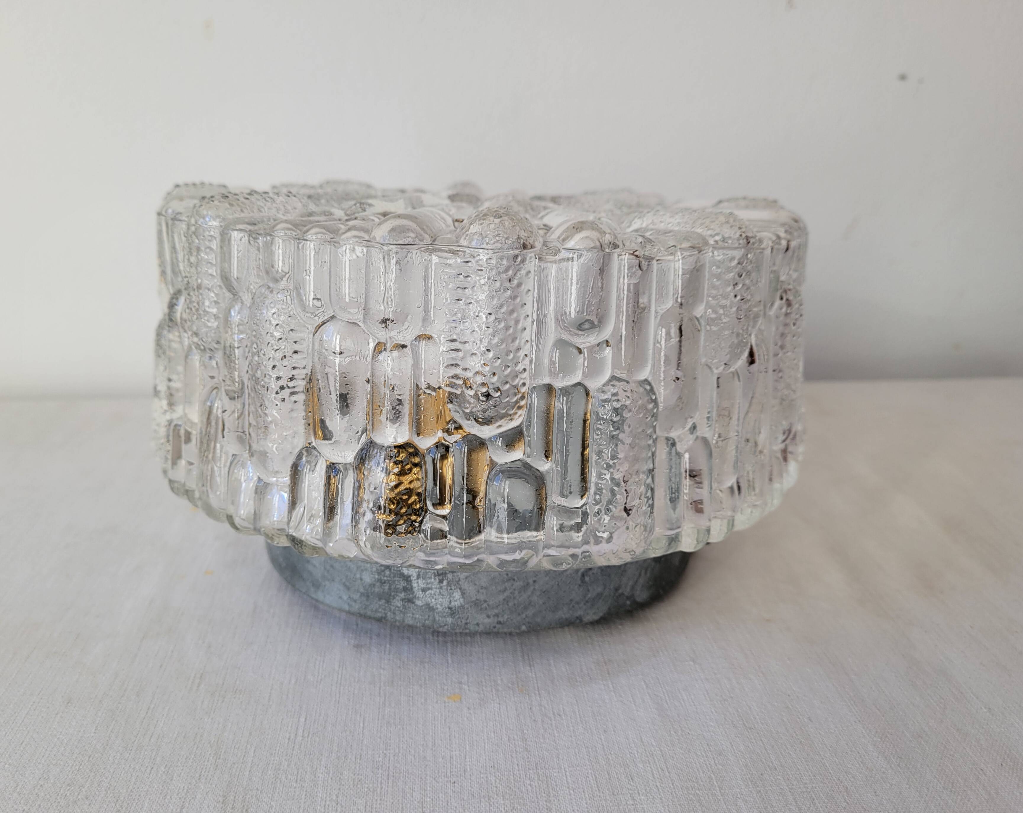 Molded glass ceiling light