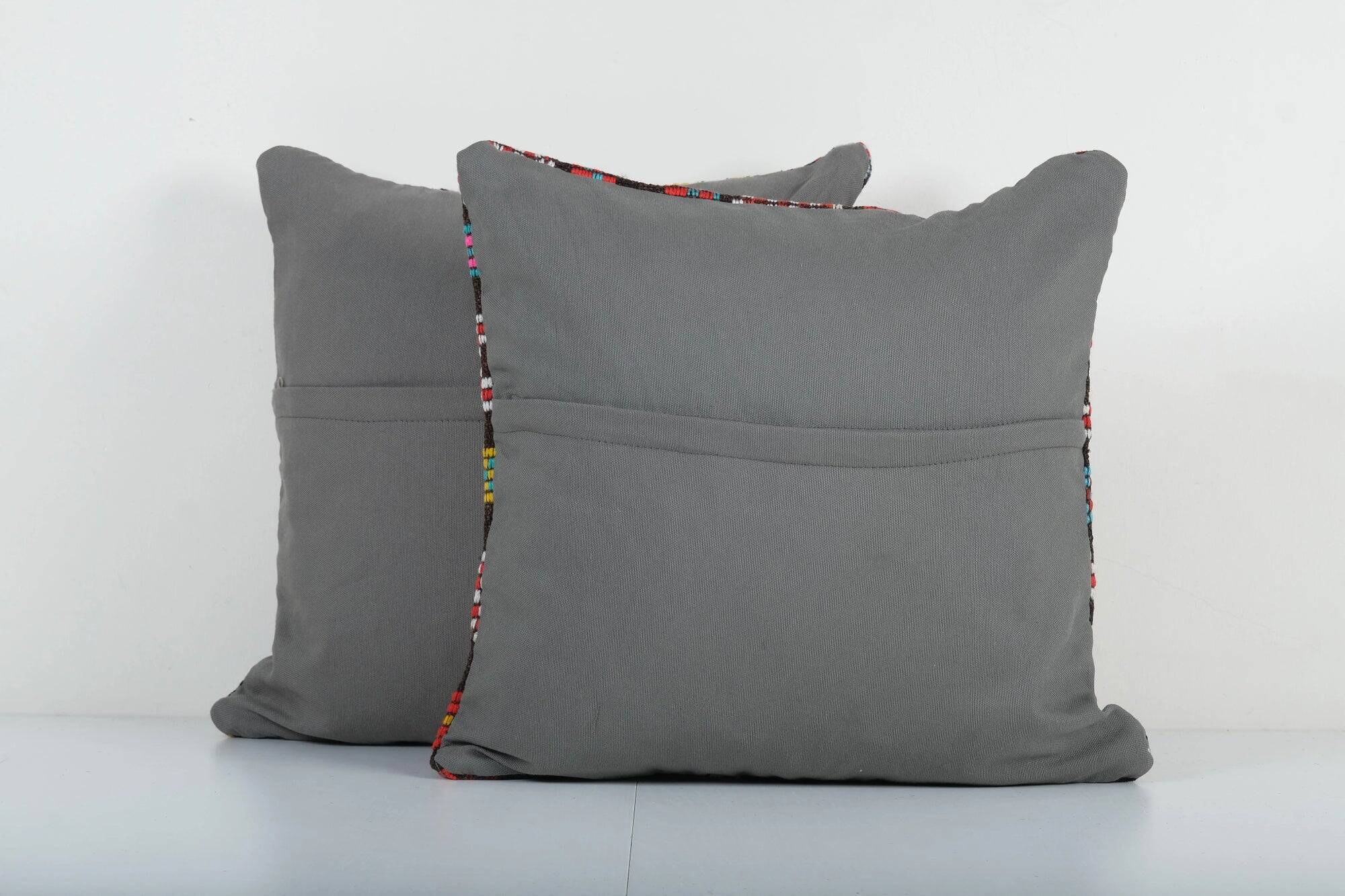 Set of 2 vintage kilim cushion covers 48x51 cm