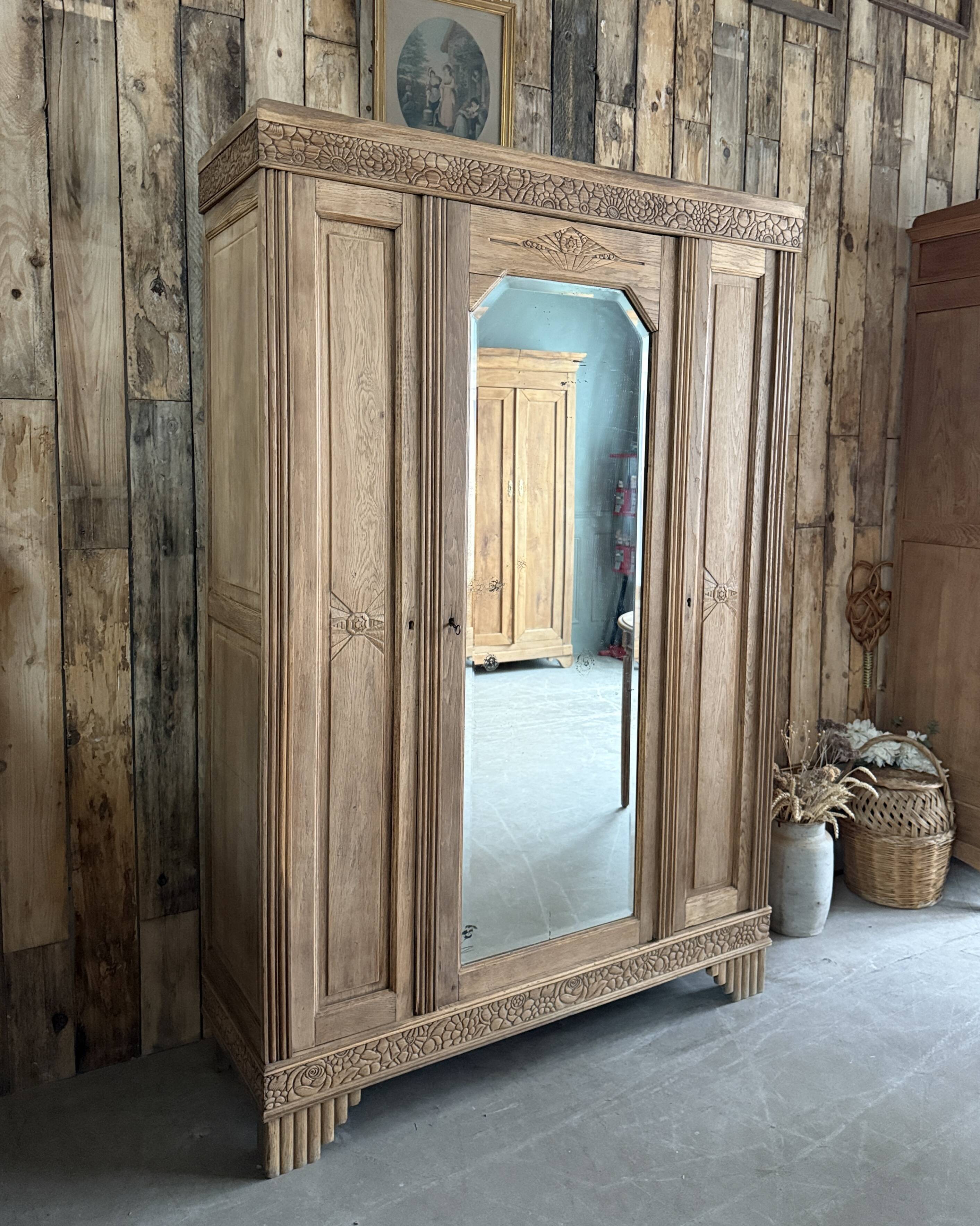 Armoire Art Déco en chêne (rénovée)