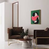 Unique original figurative painting 65x54cm