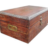 Ancient chest sculpte brass handles india