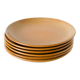 Set of 6 large stoneware plates, 1970 - 24.5 cm