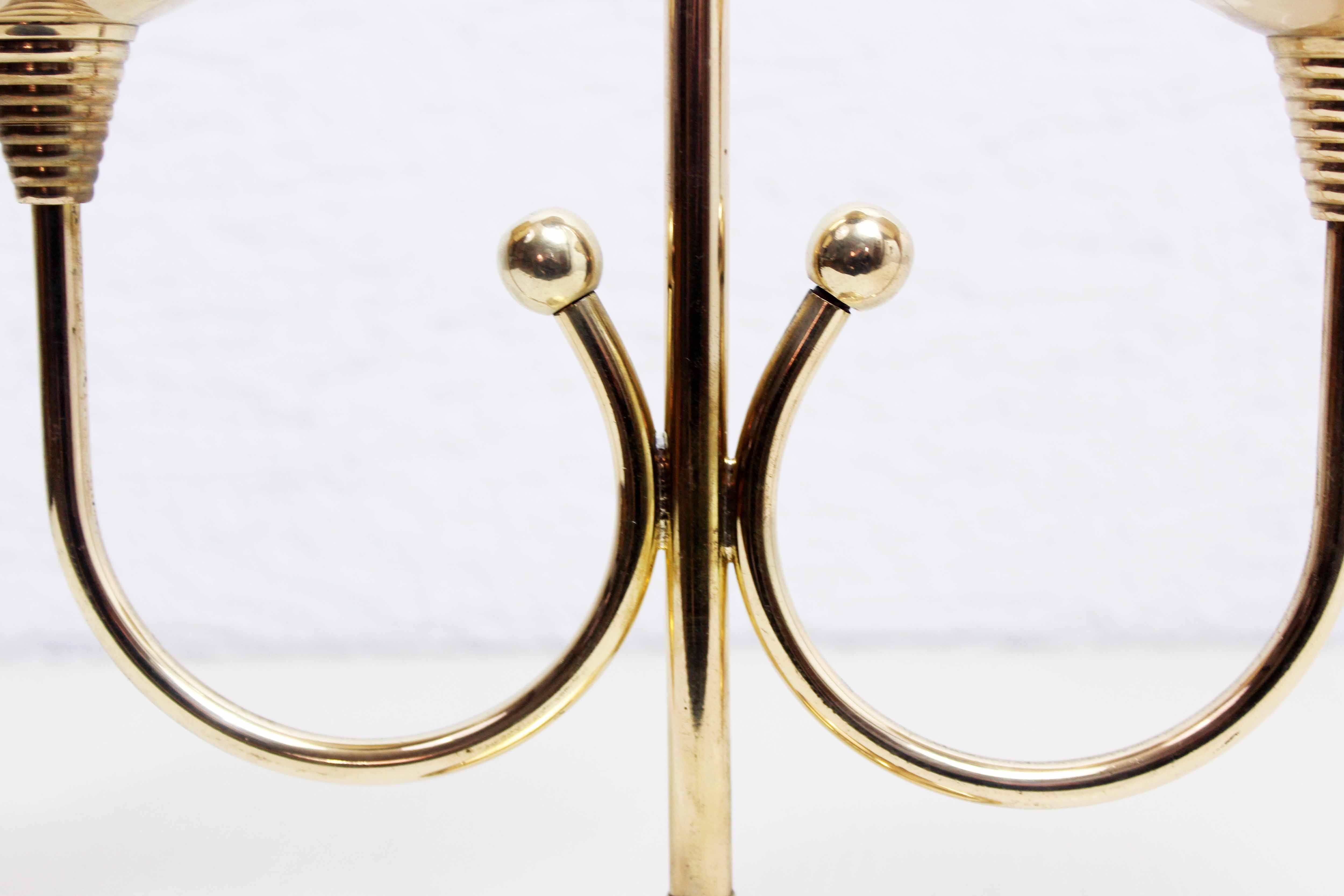 Art Deco style brass candle holder