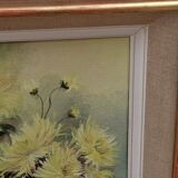 Table of yellow chrysanthemums