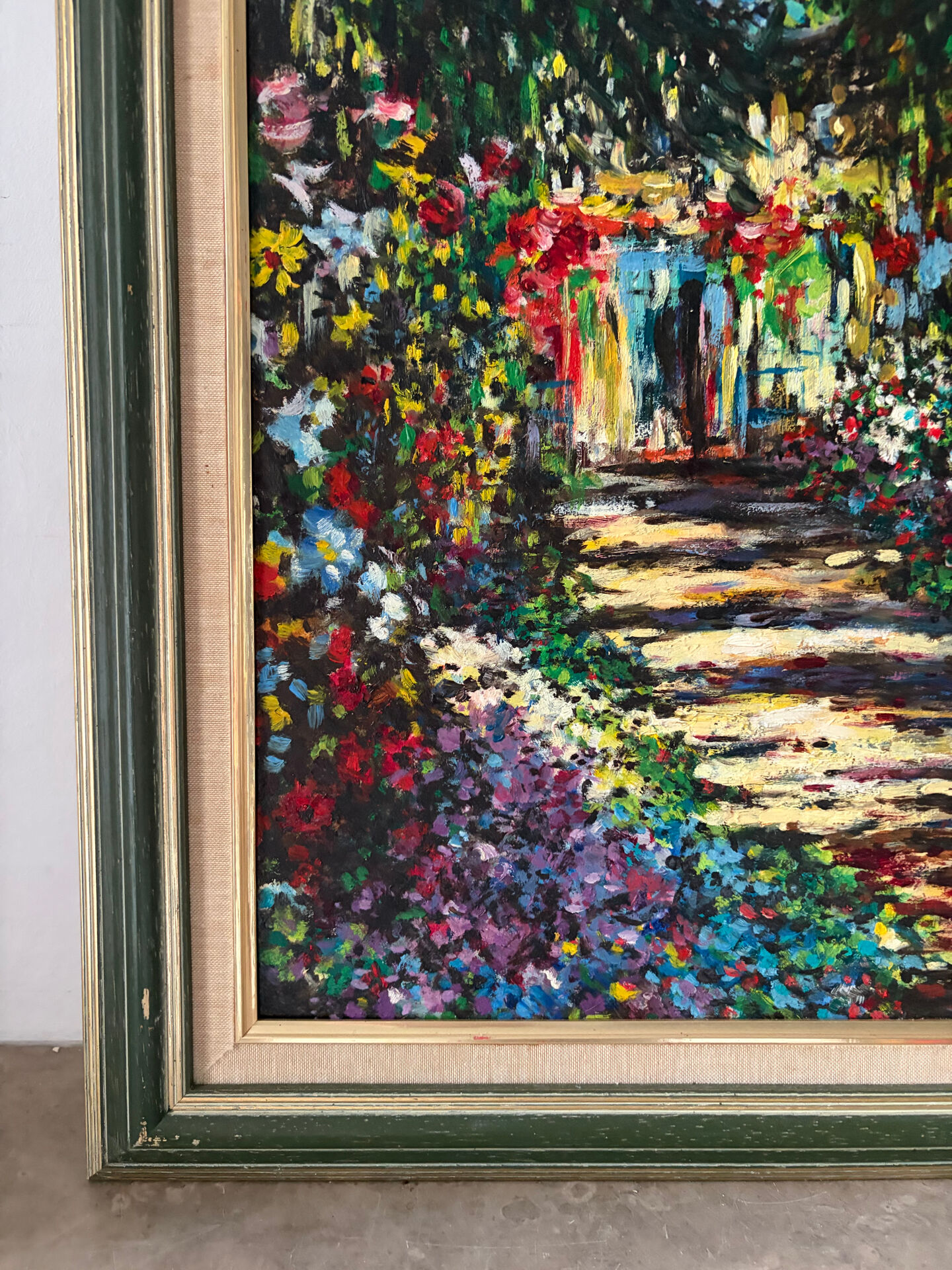 Oil on canvas "Garden in Bloom", signed
