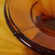 Art Deco Amber Tart Plate Dish Pastry Dish Scailmont