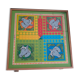 4 games, wooden surround, wooden pawns, gamejura