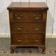 English walnut chest of drawers with drop-down top, 1950s work