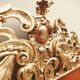 1950s silver wood king-size bed frame