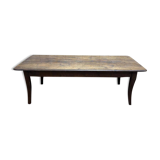 Table de ferme de style Louis XV en chêne massif 228 cm