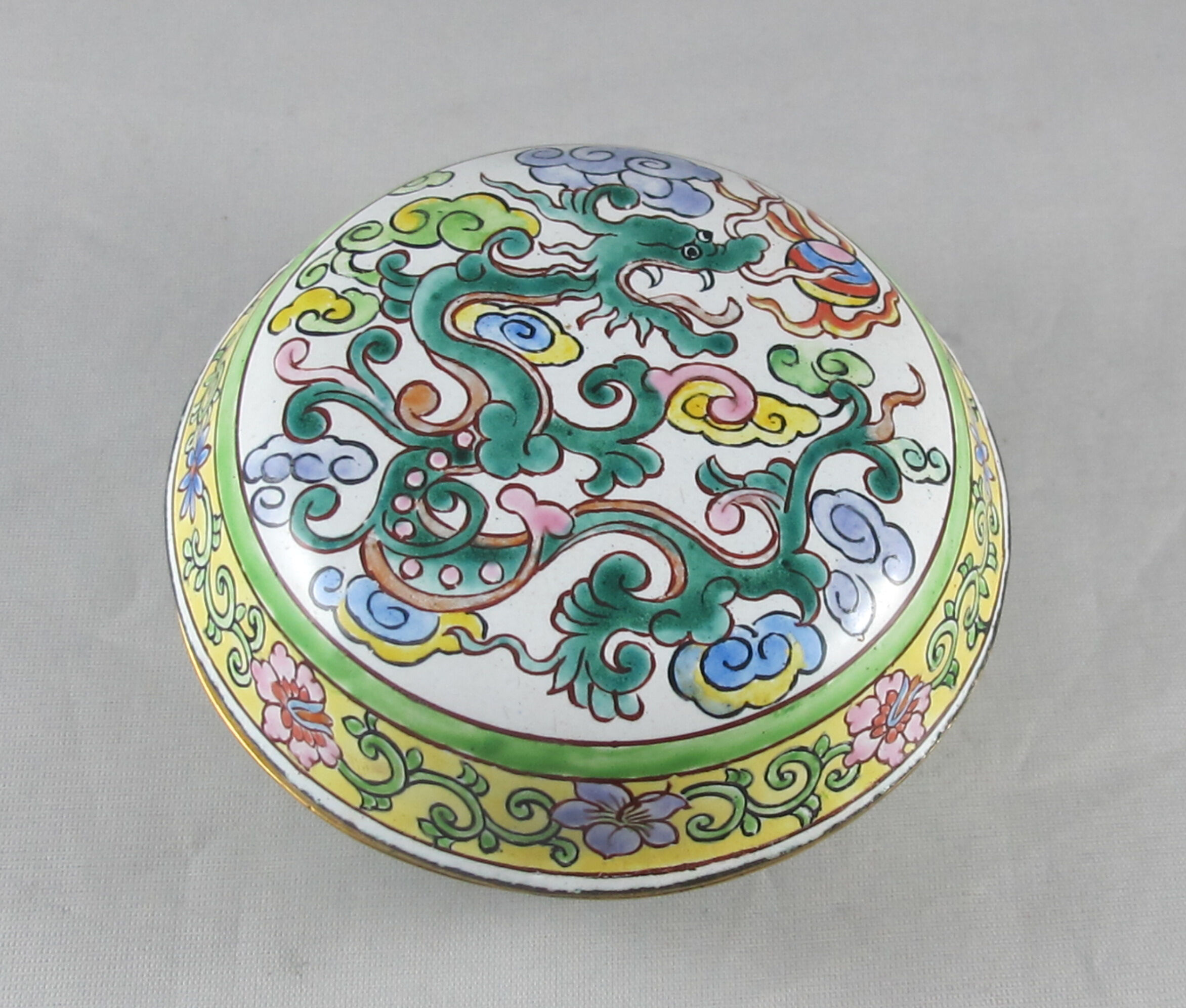 Chinese enamelled bronze box