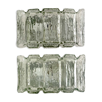 Paire d'appliques en verre de Murano
