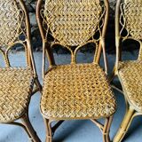 Rattan dining room: 1 table + 4 chairs