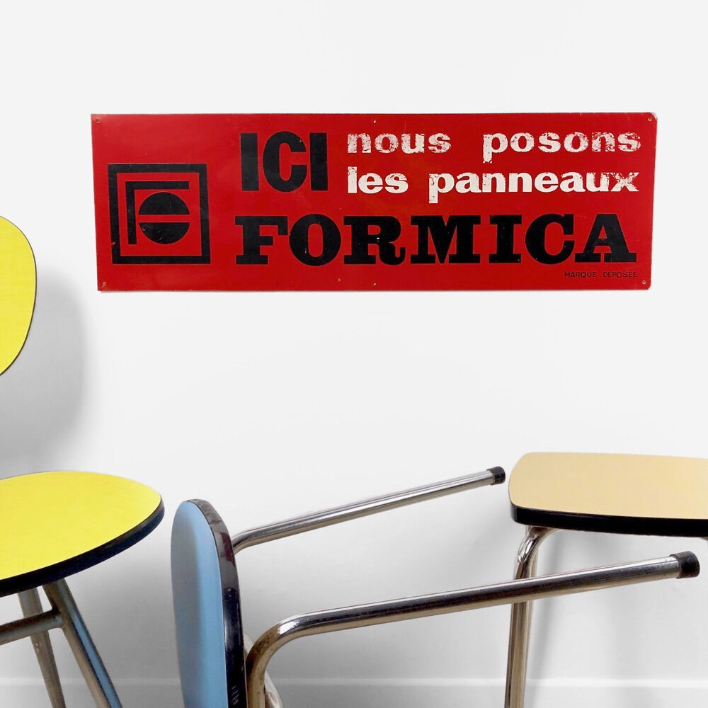 Formica advertising plate