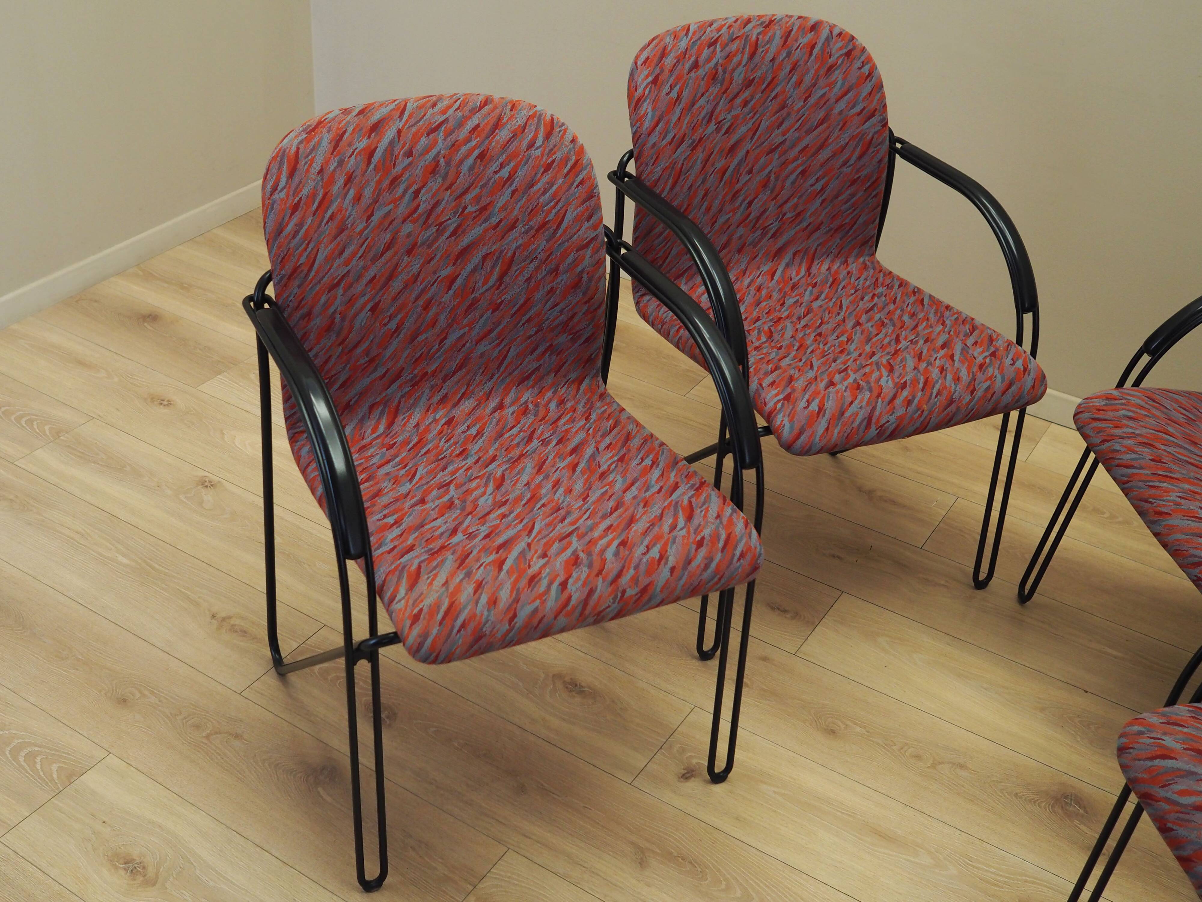 Set of four chairs, Italian design, 1980s, production: Italy