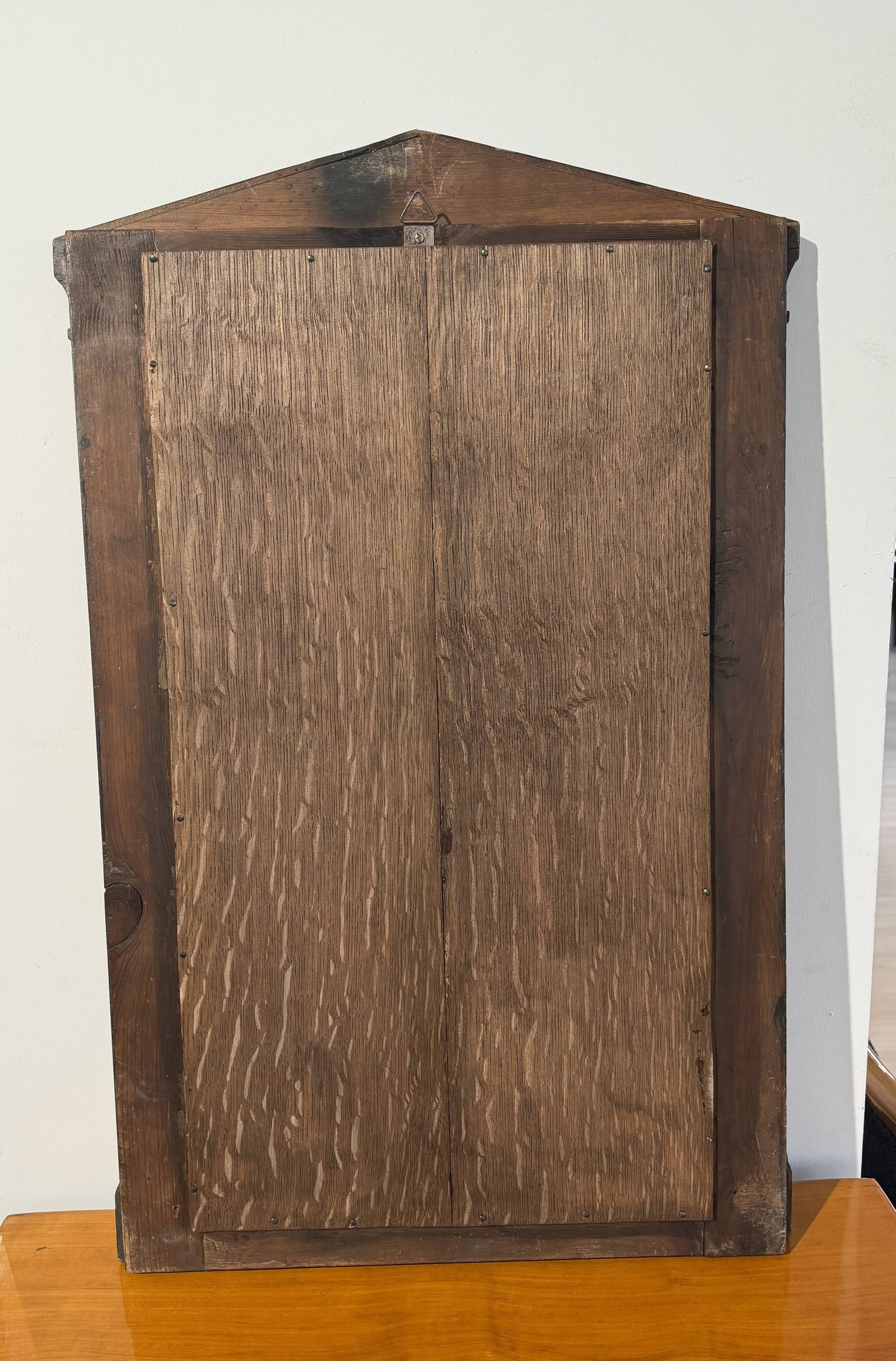 Miroir mural Biedermeier en placage de noyer, ébénisé, Autriche, vers 1820