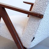 1960 model B 310 var mid century chair in ivory boucle