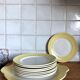 Dessert service, cake dish and plates