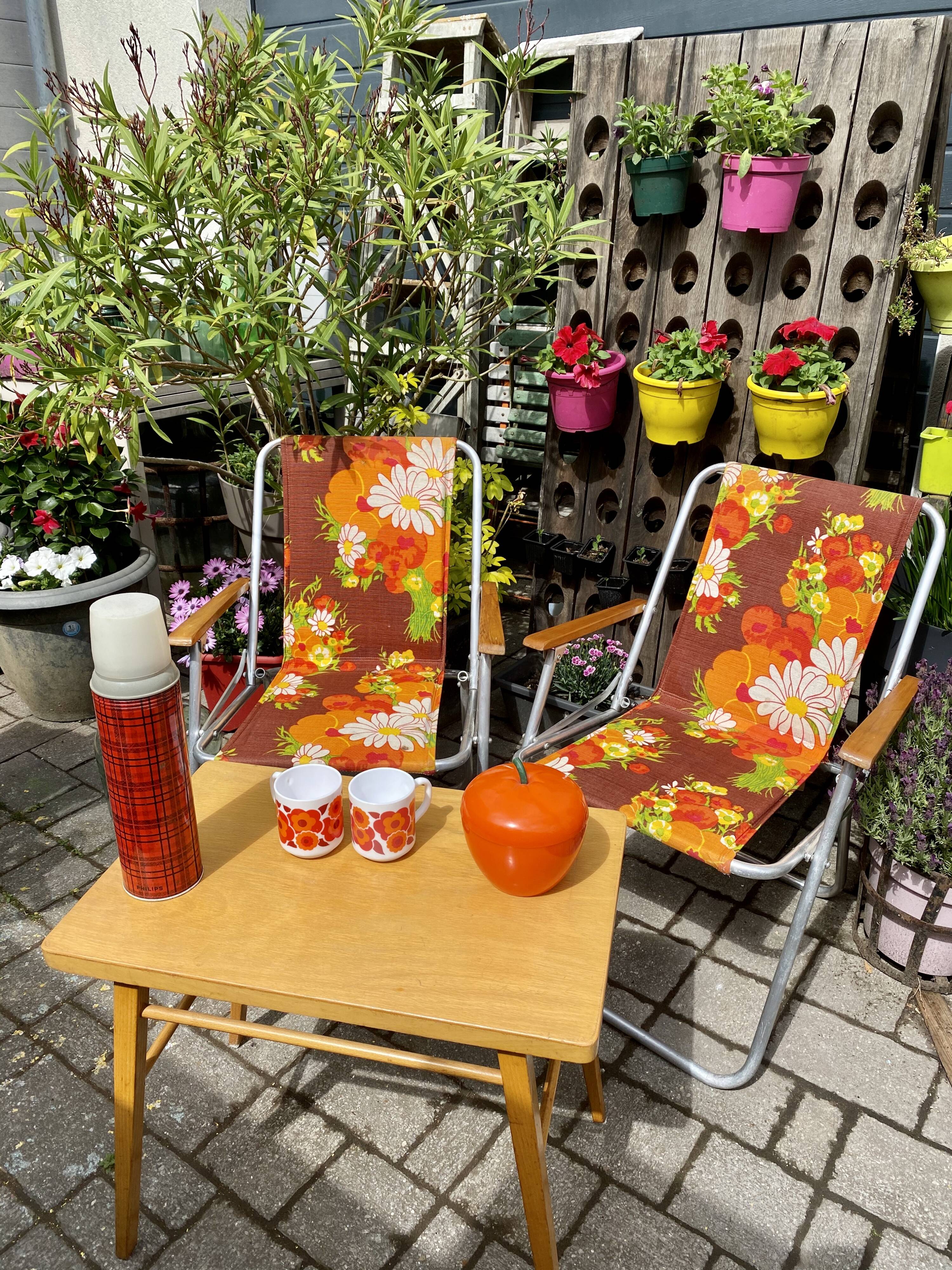 Pair of vintage camping chairs