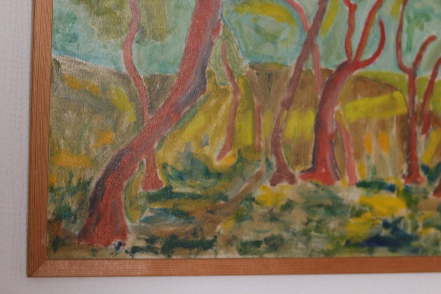 Original Swedish Oil on Panel – “Wavy Trees” by Bertil Almgren