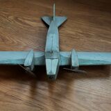 Wooden airplane, 1940s, antique toy
