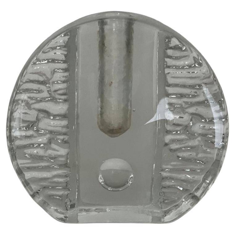 Sculptural Flower holder in Clear Glass , very decorative & unusual