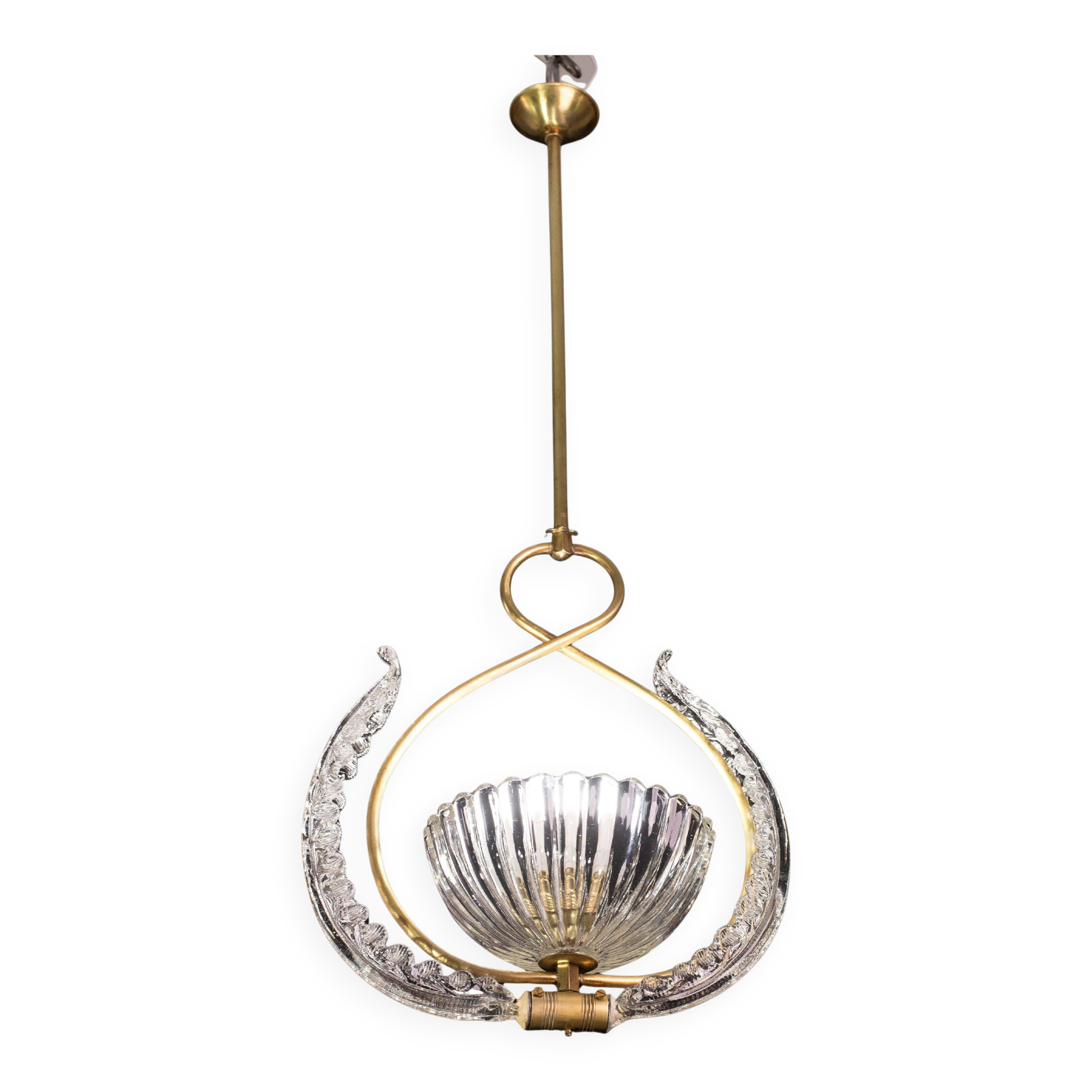 Élégant lustre Art Déco Barovier et Toso, années 1940