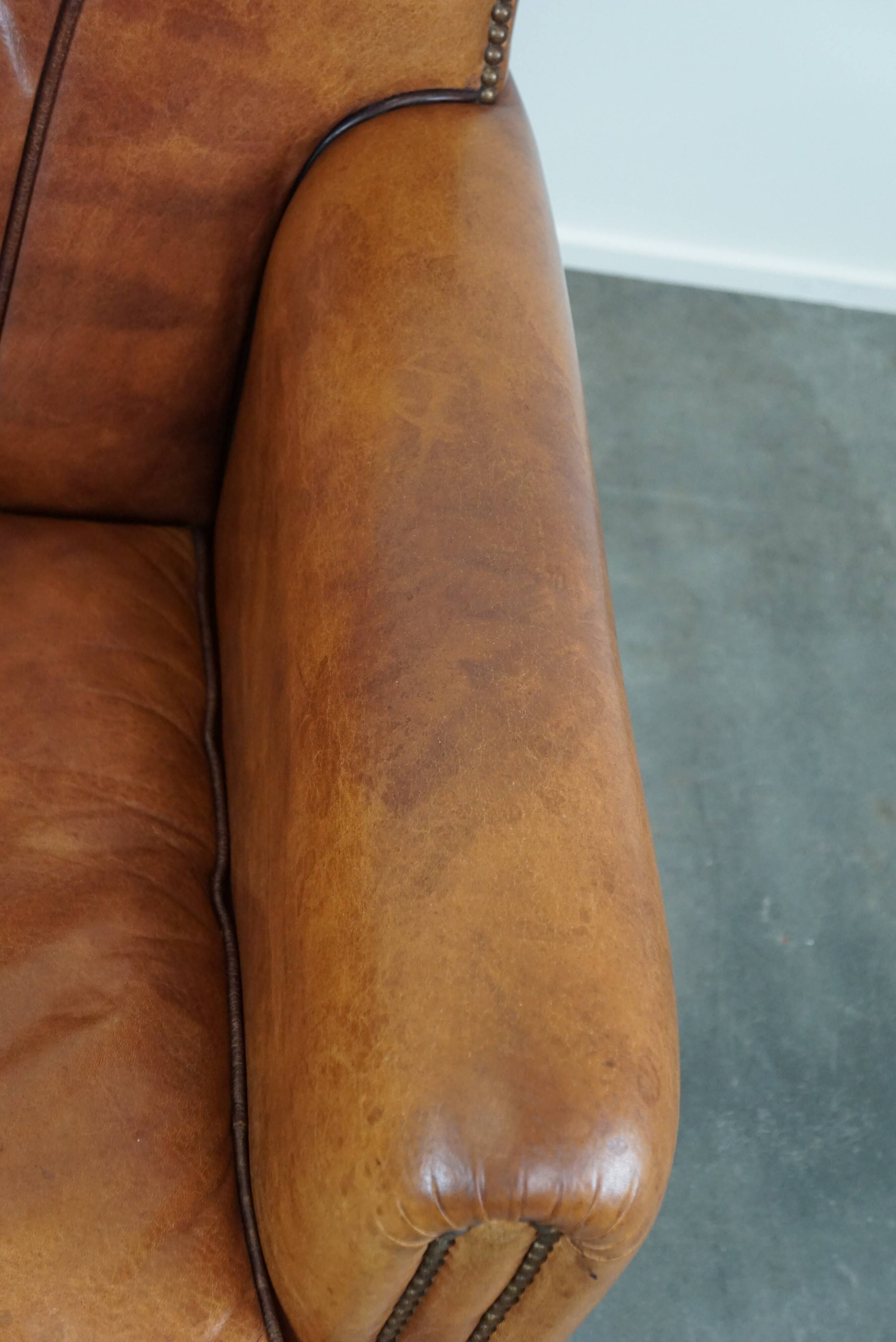 Sheepskin ArtDeco design armchair with a beautiful appearance