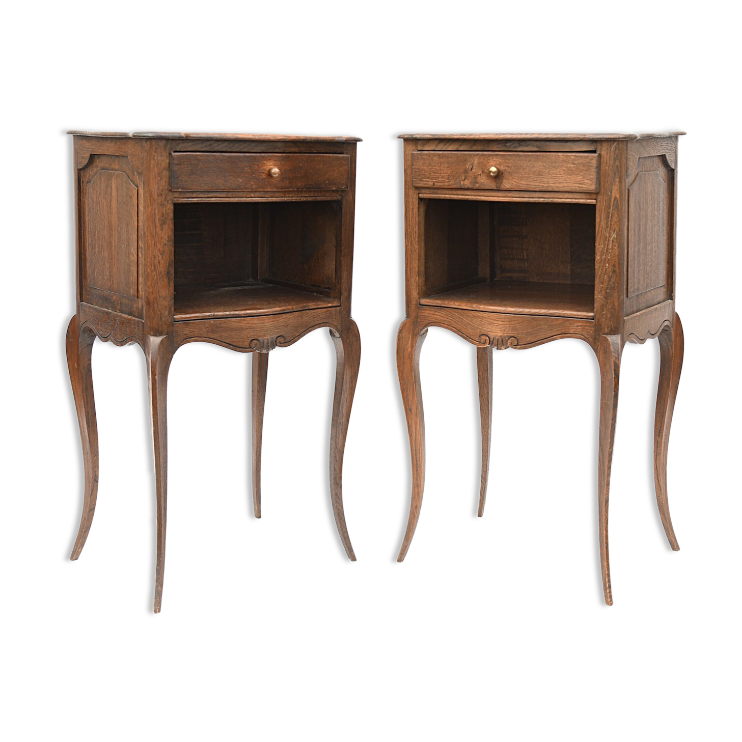 Pair of oak bedside tables