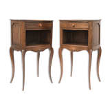 Pair of oak bedside tables