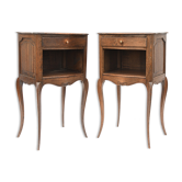 Pair of oak bedside tables