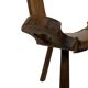 Vintage Spanish chair stool brutalist design wood