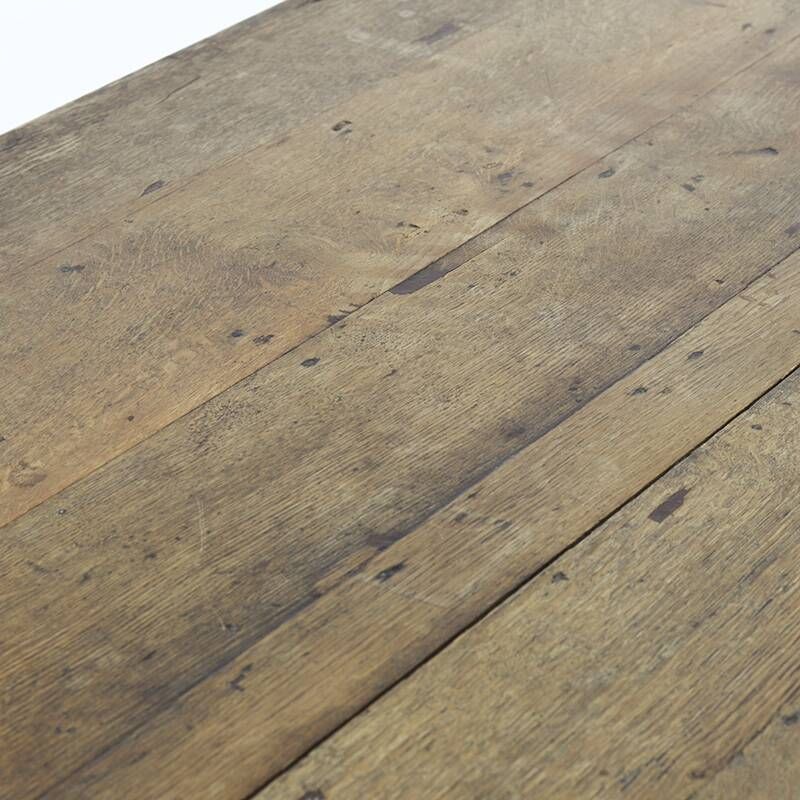 Table à manger en chêne antique de ferme française rustique