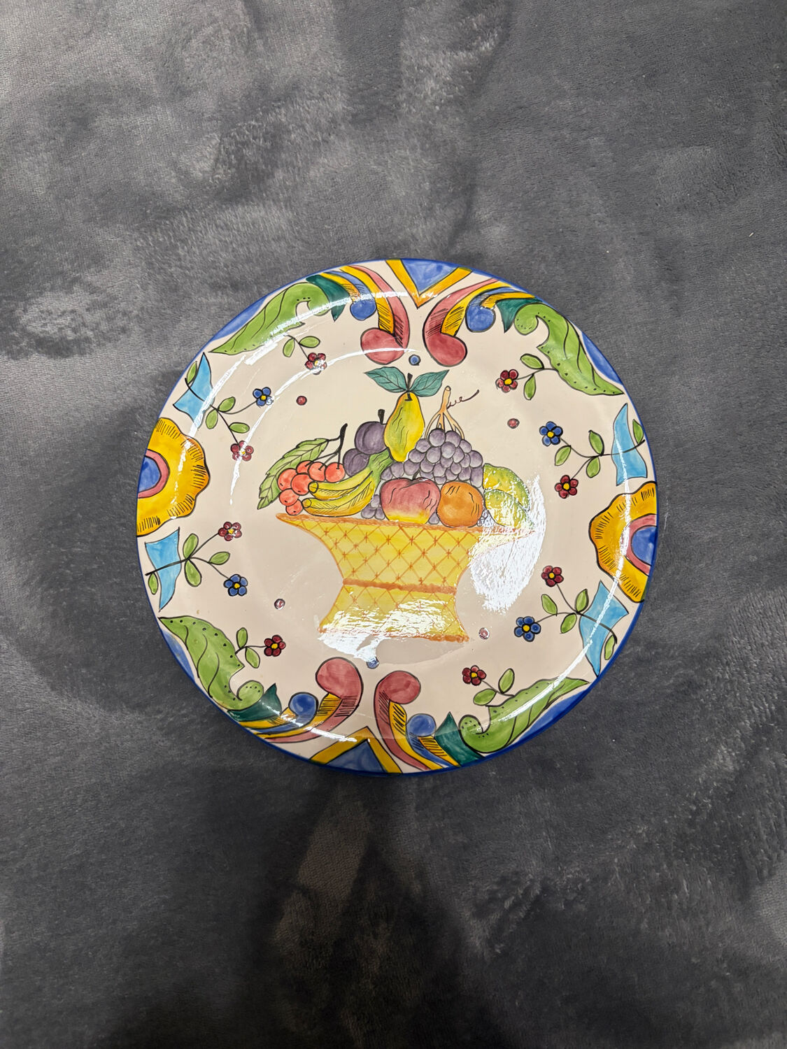 Assiette villa fiori corbeille de fruit