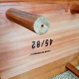 Pair of scandinavian bedsides in curtain teak