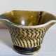 Ceramic planter with vintage scarifications from the 1950s