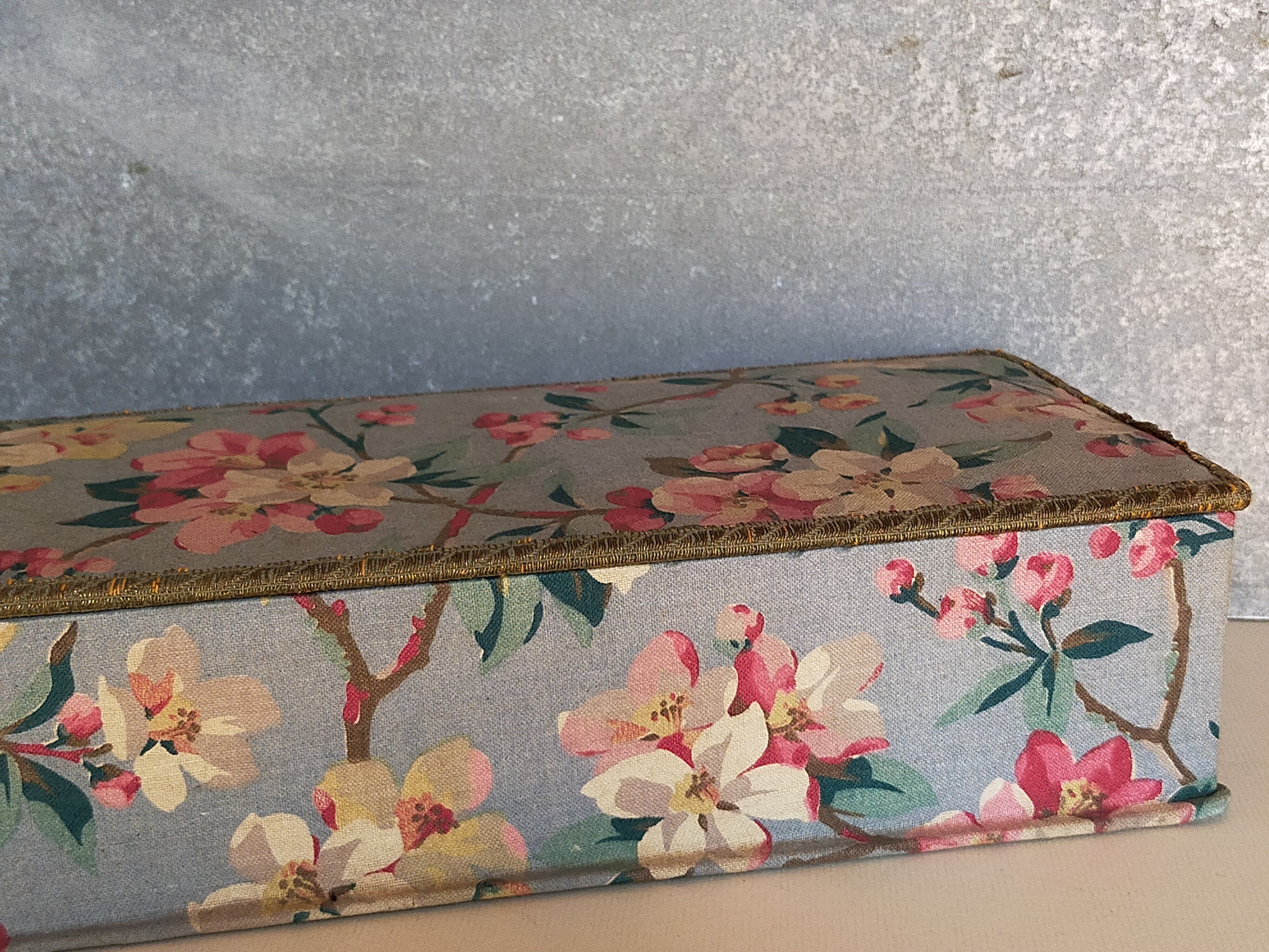 Ancient cherry blossom fabric box 1940
