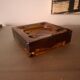 Ashtray, blown glass pocket emptying tray vintage 70's