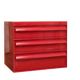 Kartell 4602 Simon Fussell – modular furniture with 3 drawers, red, Italy, 1970.