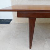 Table en teck scandinave avec rallonges