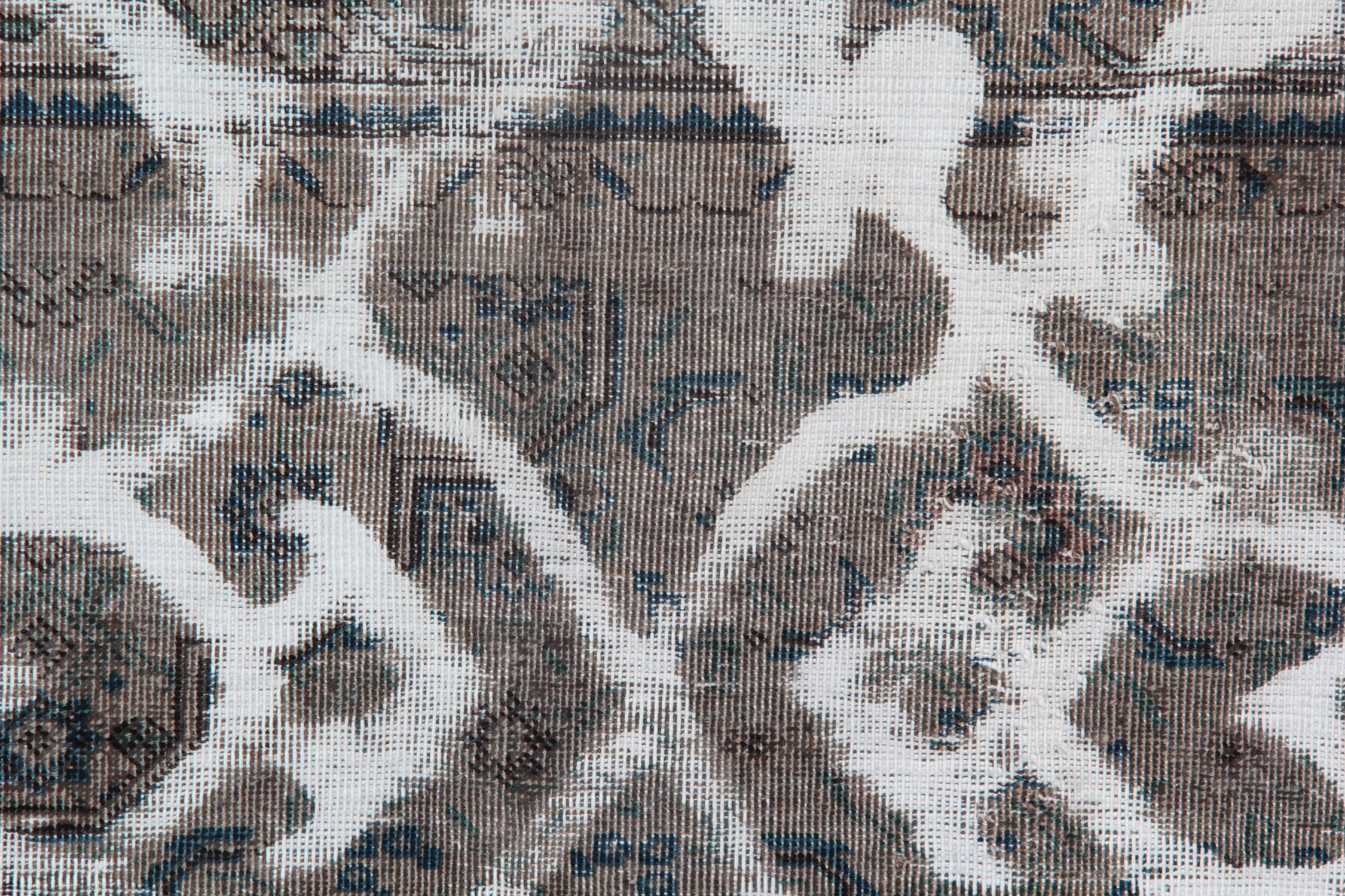 Traditional overdyed grey persian rug handwoven oriental living area rug 63x137cm