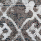 Traditional overdyed grey persian rug handwoven oriental living area rug 63x137cm