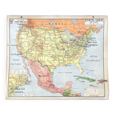 🌍 Old school map Vidal-Lablache 51, 1940 - United States, Mexico