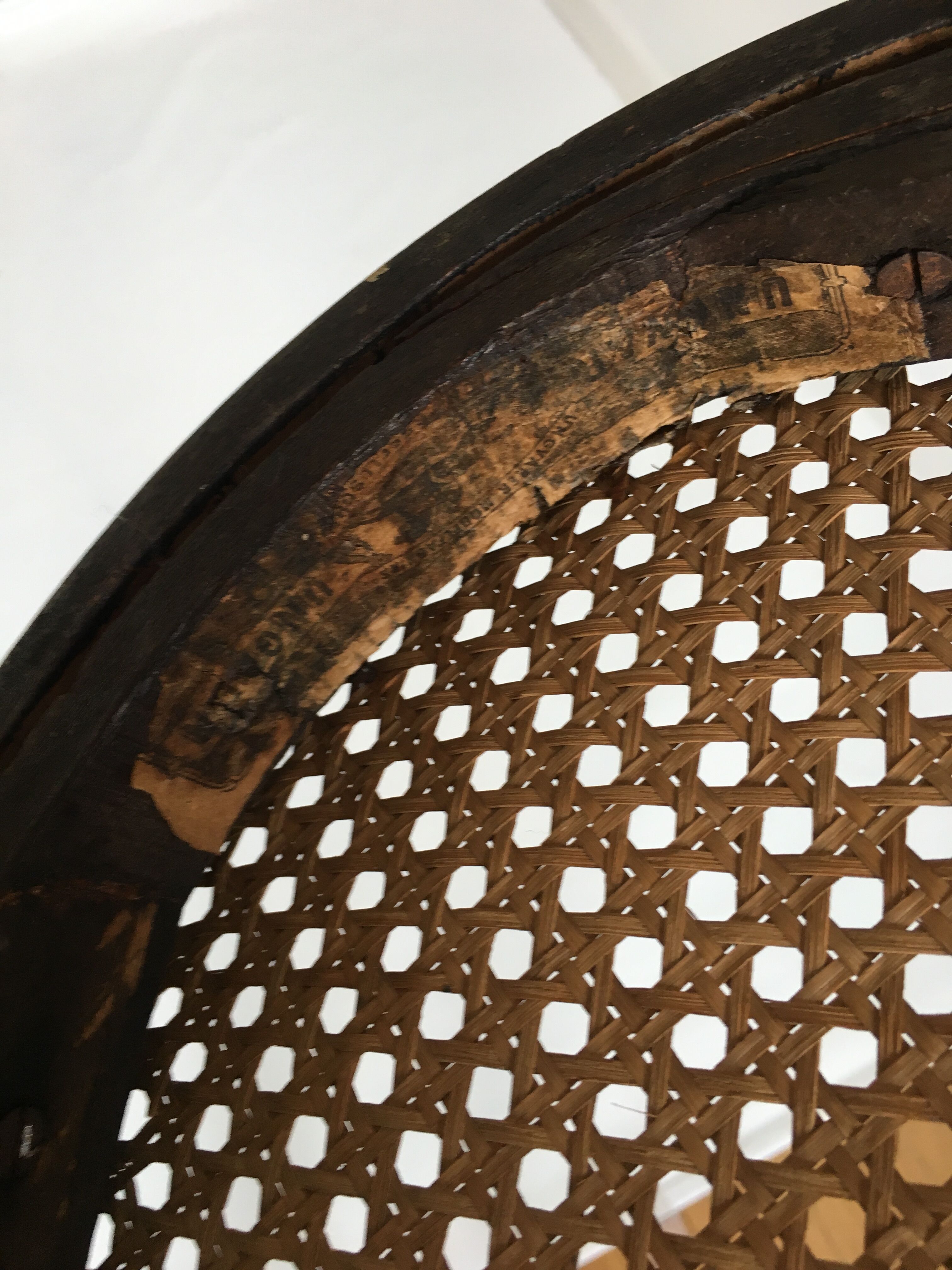 Cane piano stool
