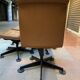 Conference armchair in fawn leather - 1980
