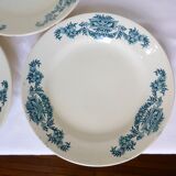 3 Longchamp ironstone flat plates, Lutèce model