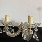 Pair of wall lights with pendants